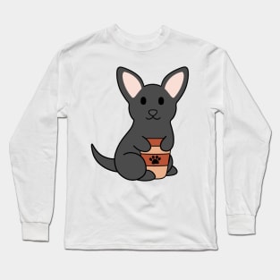 Black Chihuahua Coffee Long Sleeve T-Shirt